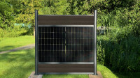 PV Zaun 2.0 Lieckipedia Solarzaun - Quer mit Boards - System 2,5m Pfosten zum einbetonieren Siam 5 Module ohne Pfostenbeleuchtung
