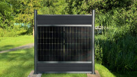 PV Zaun 2.0 Lieckipedia Solarzaun - Quer mit Boards - System 2,5m Pfosten zum einbetonieren Anthrazit 2 Module ohne Pfostenbeleuchtung
