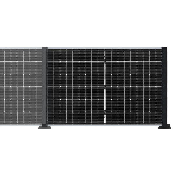 PV Zaun 2.0 Lieckipedia Solarzaun - System Erweiterung 1,30m Pfosten + L-Schuh Ohne Pfostenbeleuchtung