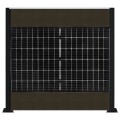 PV Zaun 2.0 Lieckipedia Solarzaun - Quer mit Boards - System 2m Pfosten + Pfostentr&auml;ger mit Platte Siam 9 Module Ohne Pfostenbeleuchtung