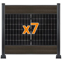 PV Zaun 2.0 Lieckipedia Solarzaun - Quer mit Boards - System 2m Pfosten + L-Schuh Siam 7 Module Ohne Pfostenbeleuchtung