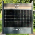 PV Zaun 2.0 Lieckipedia Solarzaun - Quer mit Boards - System 2,5m Pfosten zum einbetonieren Teakholz 10 Module Ohne Pfostenbeleuchtung