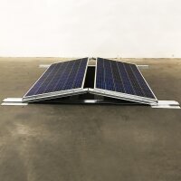 Solar Montagesystem 12&deg; Set zur Festinstallation oder Beschwerung f&uuml;r Flachdach f&uuml;r 2 Solarmodule Selbstabholer