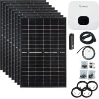 3000 Watt batteriekompatible Solaranlage mit Aufputzsteckdose, Growatt XH Wechselrichter, Sunova