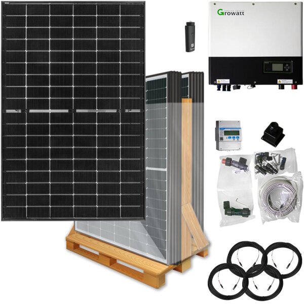 10000 Watt Hybrid Solaranlage, Basisset dreiphasig, inkl. Growatt Wechselrichter, Sunova