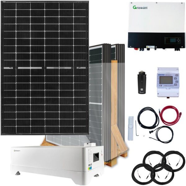 4600 Watt Hybrid Solaranlage, Komplettset einphasig 5 kWh Lithiumspeicher, Sunova